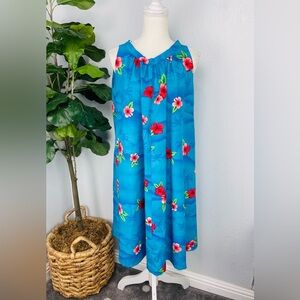 Hawaiian Tropical Halter Mini Loose Fit Dress